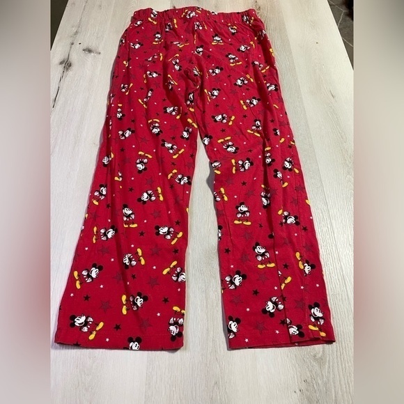 Disney Mickey Mouse Drawstring Pajama Loung Pants, Red With Mickey/Stars, Size M - Picture 2 of 7
